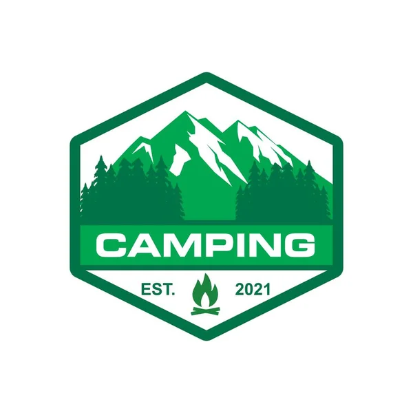 Camping Vector Adventure Logo Vector — Stockvektor