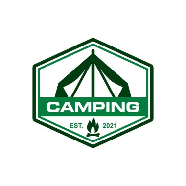 kamp vektörü, macera logo vektörü