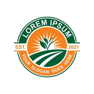 tarım logosu, doğal logo vektörü