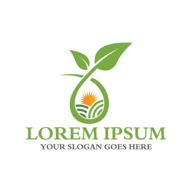 tarım logosu, doğa logosu vektörü