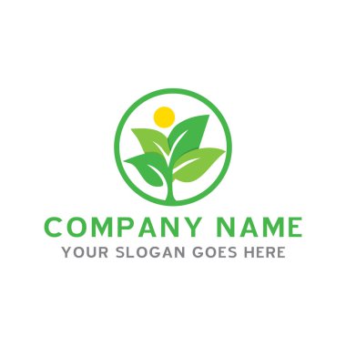 Doğa logosu, çevre logosu vektörü