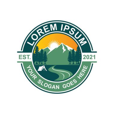 Kamp Logosu, Macera Logosu Vektörü