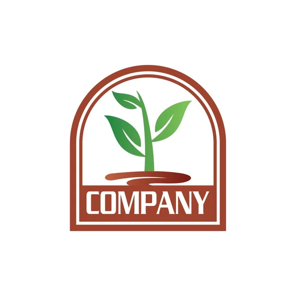 Logo Del Giardino Vettore Del Logo Ambientale — Vettoriale Stock