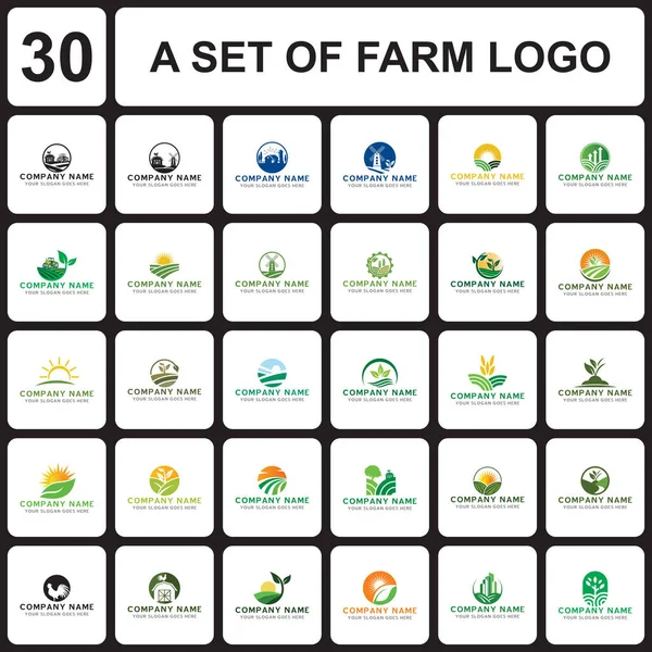 Logotipo Fazenda Vetor Logotipo Agricultura —  Vetores de Stock