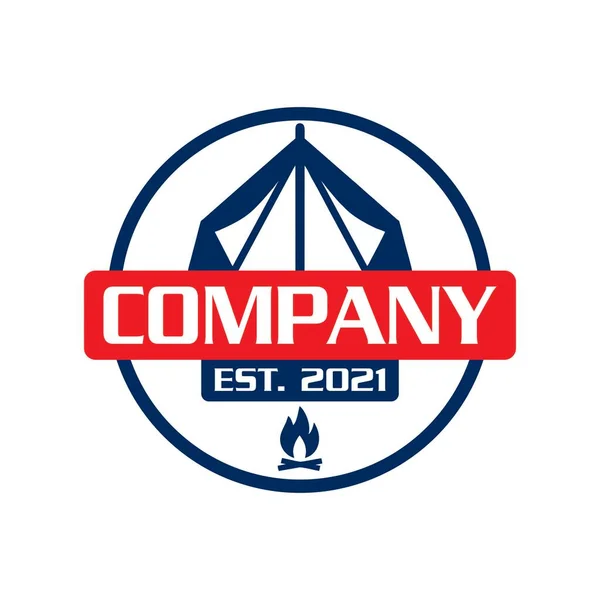 Camping Logo Adventure Logo Vector — Vettoriale Stock