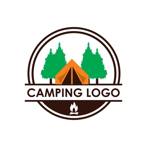 Logo Camping Vector Logo Aventura — Vector de stock