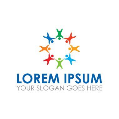 topluluk vektörü, takım çalışması logo vektörü