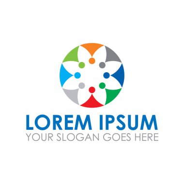 topluluk vektörü, takım çalışması logo vektörü