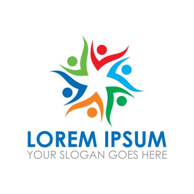 topluluk vektörü, takım çalışması logo vektörü