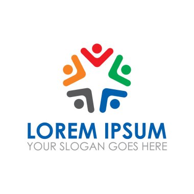 aile vektörü, ortaklık logo vektörü