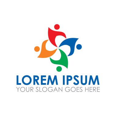 topluluk vektörü, takım çalışması logo vektörü