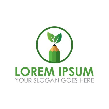 kalem doğa vektörü, eğitim logosu