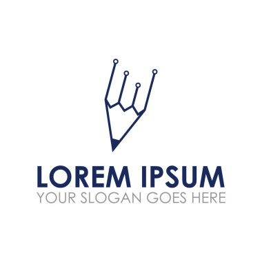 kalem teknolojisi vektörü, dijital kalem logosu