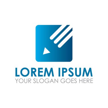 kalem vektörü, eğitim logo vektörü