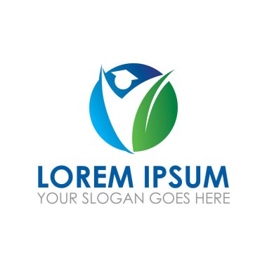 Doğa eğitim vektörü, logo vektörü çalış