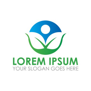 Doğal vektör, sağlıklı logo vektörü