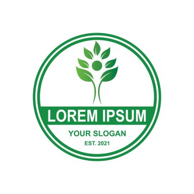 Doğa logosu, tarım logosu vektörü