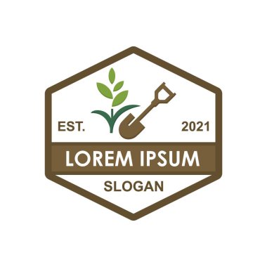bahçe logosu, çevre logosu vektörü