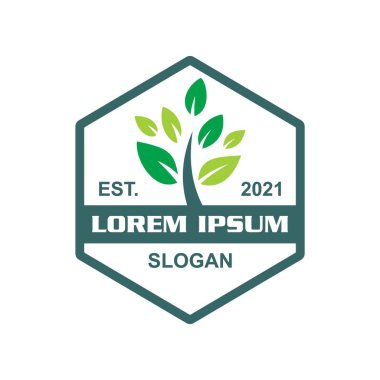 Bahçe logosu, doğa logosu vektörü