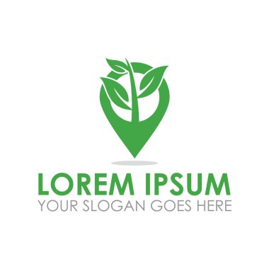 doğa pin vektörü, tarım logosu