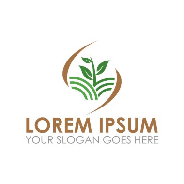 organik tarım vektörü, doğal logo