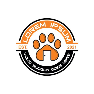 evcil hayvan bakım logosu, veteriner vektörü