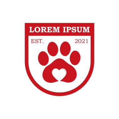 evcil hayvan bakım logosu, veteriner vektörü