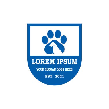 evcil hayvan bakım logosu, veteriner vektörü