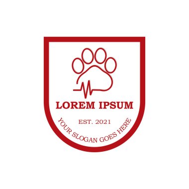 evcil hayvan bakım logosu, veteriner vektörü