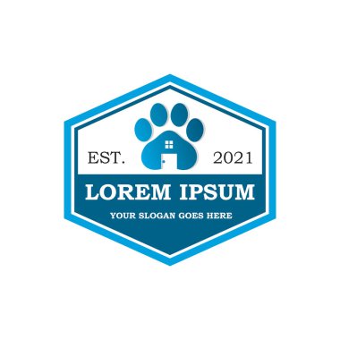 evcil hayvan bakım logosu, veteriner vektörü