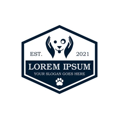 evcil hayvan bakım logosu, veteriner vektörü