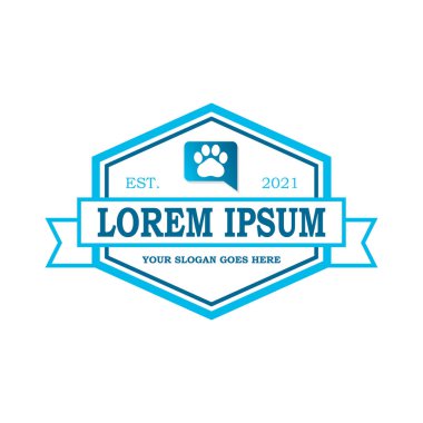 evcil hayvan bakım logosu, veteriner vektörü