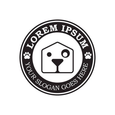 evcil hayvan bakım logosu, veteriner vektörü