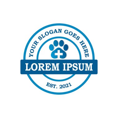 evcil hayvan bakım logosu, veteriner vektörü