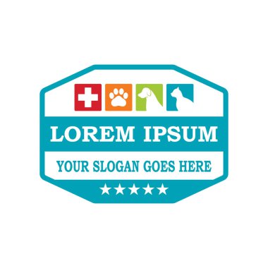 evcil hayvan bakım logosu, veteriner vektörü