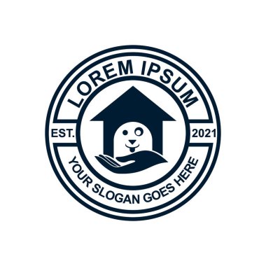 Hayvan bakım logosu, veteriner logosu.