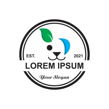 Hayvan bakım logosu, veteriner logosu.