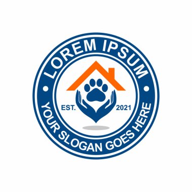 Hayvan bakım logosu, veteriner logosu.