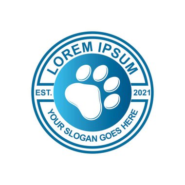 Hayvan bakım logosu, veteriner logosu.