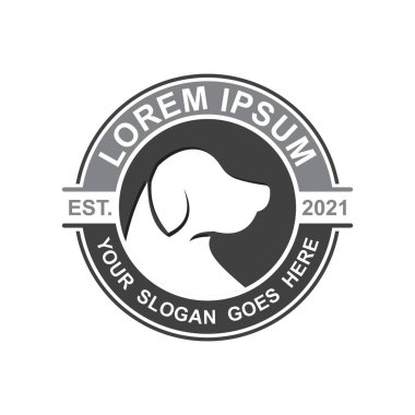 Hayvan bakım logosu, veteriner logosu.