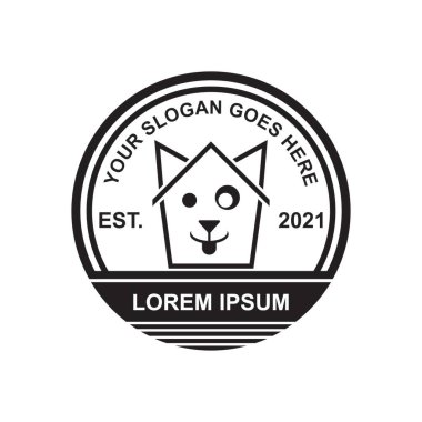 Hayvan bakım logosu, veteriner logosu.