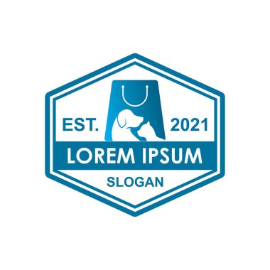 Hayvan bakım logosu, veteriner logosu.