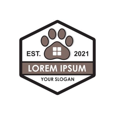 Hayvan bakım logosu, veteriner logosu.