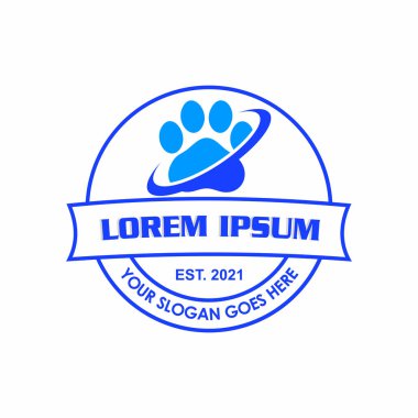 Hayvan bakım logosu, veteriner logosu.