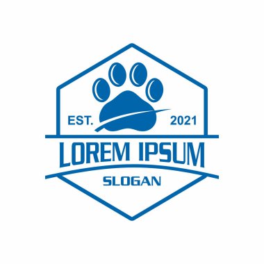 Hayvan bakım logosu, veteriner logosu.