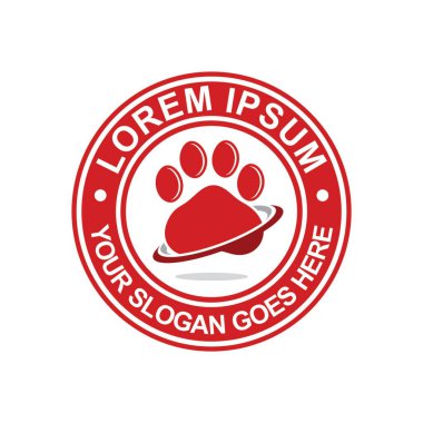 Hayvan bakım logosu, veteriner logosu.