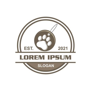 Hayvan bakım logosu, veteriner logosu.