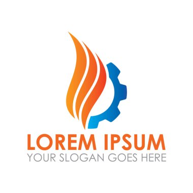 gaz vektörü, enerji logo vektörü