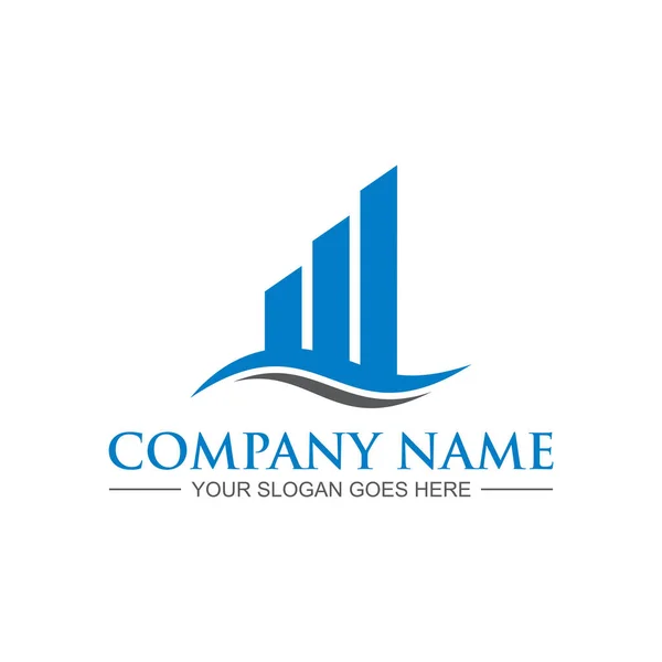 Logotipo Financeiro Gráfico Logotipo Vetor — Vetor de Stock