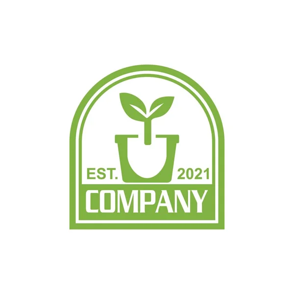 Garden Logo Environment Logo Vector — Vettoriale Stock